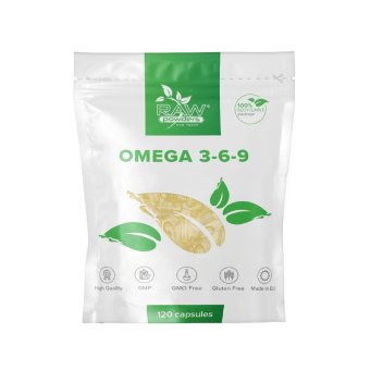 RAW POWDERS OMEGA 3-6-9, 120 minkštų kapsulių
