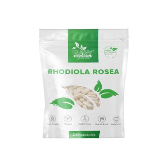 RAW POWDERS RHODIOLA ROSEA, 240 kapsulių