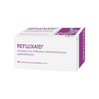REFLUXAID sirupas vienkartiniuose paketėliuose, N, 24 pakelių, 24 x 10 ml