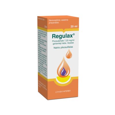 Regulax Picosulphate 7,23 mg/ml geriamieji lašai, 20 ml