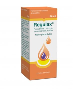 REGULAX Picosulphate 7,23 mg/ml geriamieji lašai, tirpalas, 20 ml
