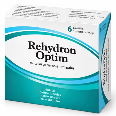 REHYDRON OPTIM (l.imp), milteliai geriamajam tirpalui, N6