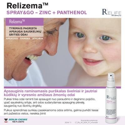 RELIZEMA zinc + panthenol purškalas SPRAY & GO, 100 ml