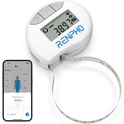 Renpho išmanioji skaitmeninė kūno matavimo juosta su "Bluetooth" Smart Tape, 1 vnt