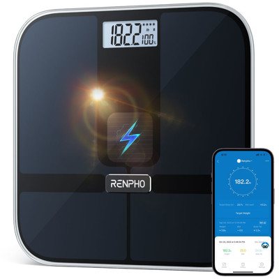 Renpho kūno masę analizuojančios išmaniosios svarstyklės Elis Solar 2, 1 vnt