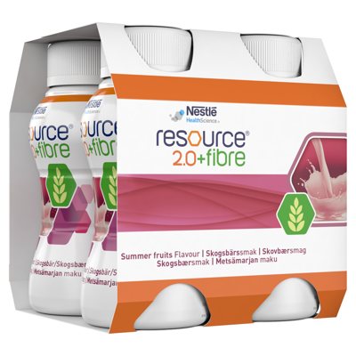 RESOURCE 2.0 FIBER, miško uogų skonio gėrimas, 4 vienetai, 200 ml