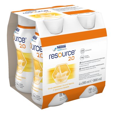 RESOURCE 2.0, vanilės skonio gėrimas, 4 vienetai, 200 ml