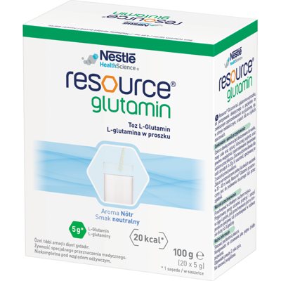 RESOURCE GLUTAMIN, . milteliai, 20 pakelių, 5 g