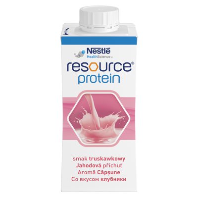 RESOURCE PROTEIN, braškių skonio gėrimas, 4 vienetai, 200 ml