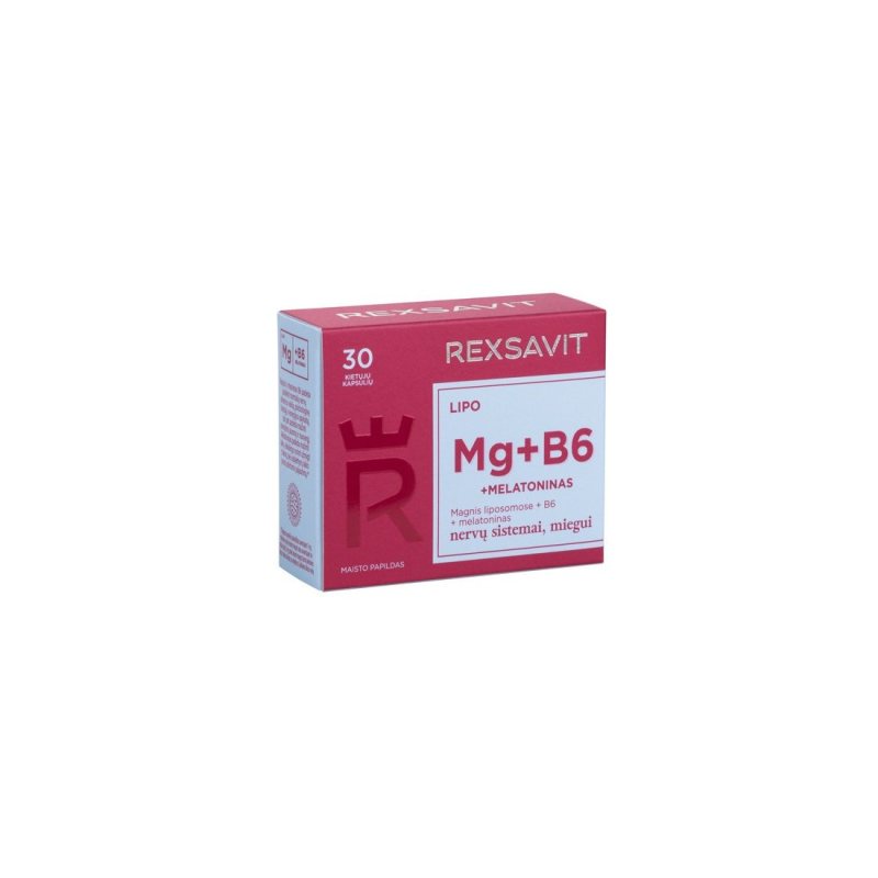REXSAVIT LIPO Mg+B6+Melatoninas kaps. N30