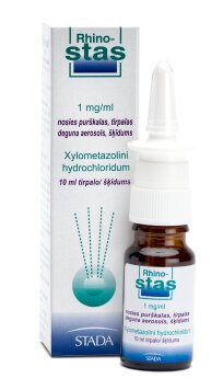 RHINO-STAS 1 mg/ml nosies purškalas (tirpalas) N1, 10 ml