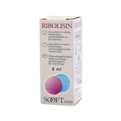 Ribolisin akių lašai, 8 ml