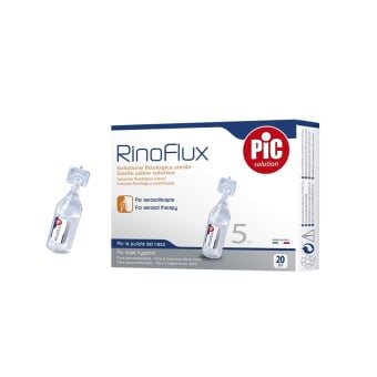 RINOFLUX sterilus fiziologinis tirpalas inhaliacijoms ir nosiai, x 20 vnt., 5 ml