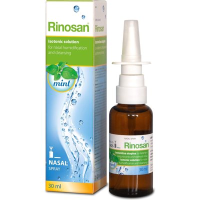 RINOSAN mint izotoninis nosies purškalas su mentoliu ir eukalipto aliejumi, 30 ml
