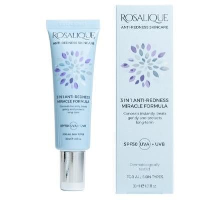 ROSALIQUE Anti-Redness 3in1 kremas raustančiai veido, kaklo, dekolte oda, 30 ml