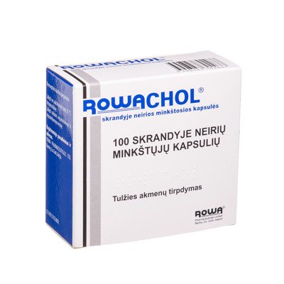 ROWACHOL, skrandyje neirios minkštosios kapsulės, N100