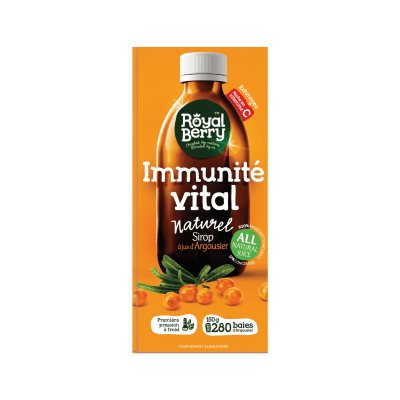 ROYAL BERRY šaltalankių sirupas su vitaminu C Immunite vital, 250 ml