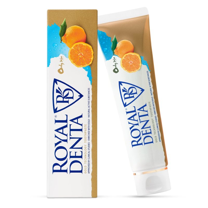 ROYAL DENTA dantų pasta probleminių dantų ir dantenų būklei gerinti JEJU, citrusų skonio, 130 g, 130 g