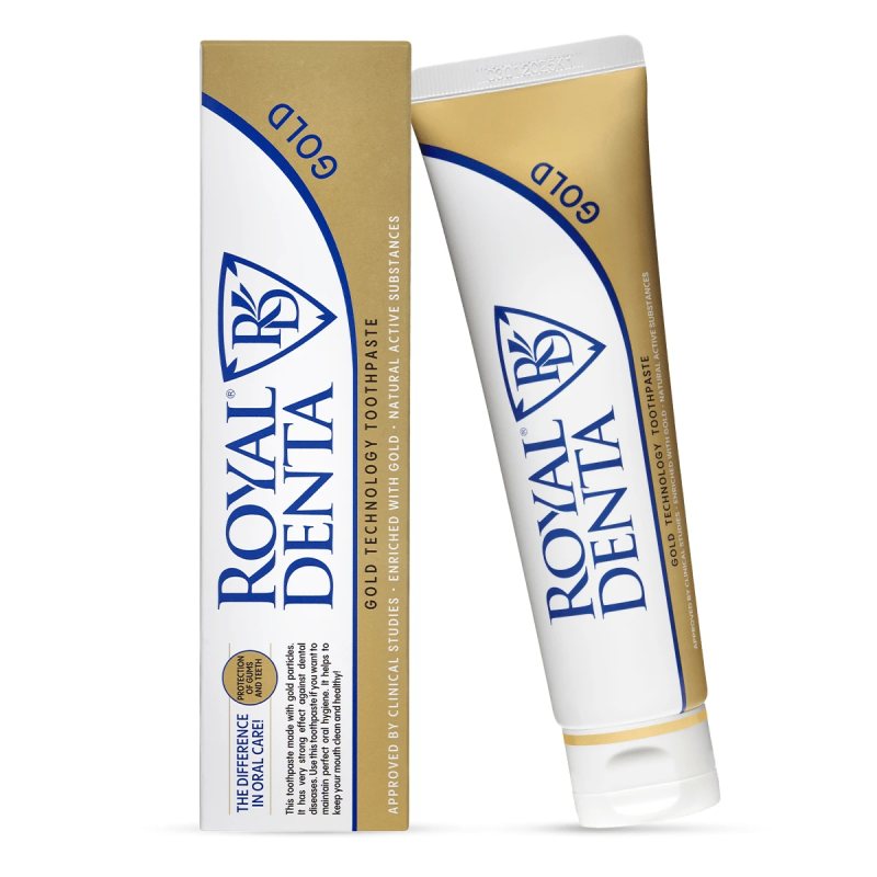 ROYAL DENTA dantų pasta su auksu dantenų stiprinimui GOLD, 130 g, 130 g