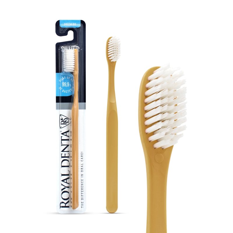 ROYAL DENTA dantų šepetėlis SILVER MEDIUM MODERN, 1 vnt
