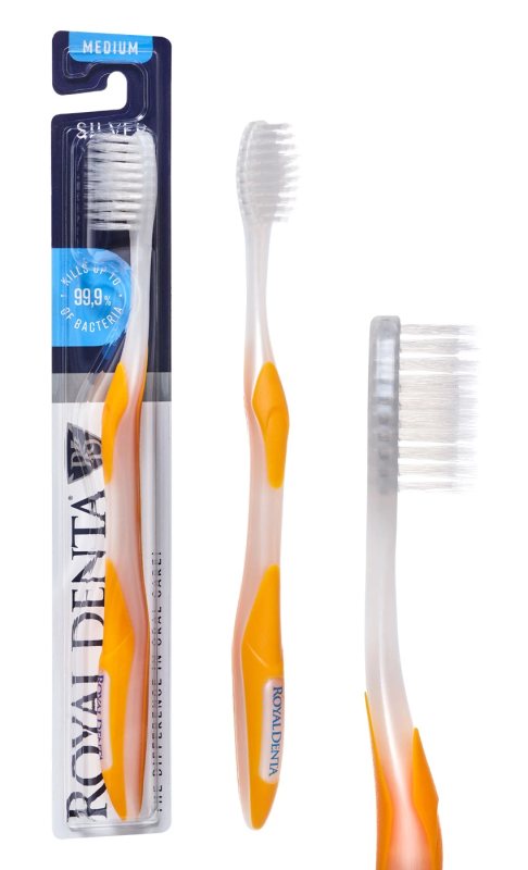 ROYAL DENTA dantų šepetukas SILVER MEDIUM, 1 vnt
