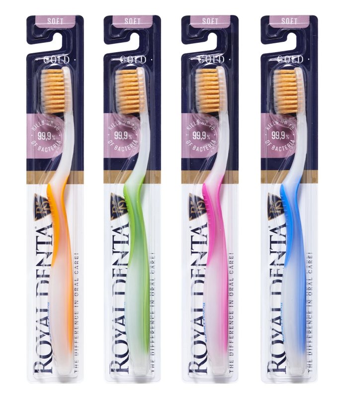ROYAL DENTA minkštas dantų šepetėlis GOLD SOFT CLASSIC, 1vnt, 1 vnt