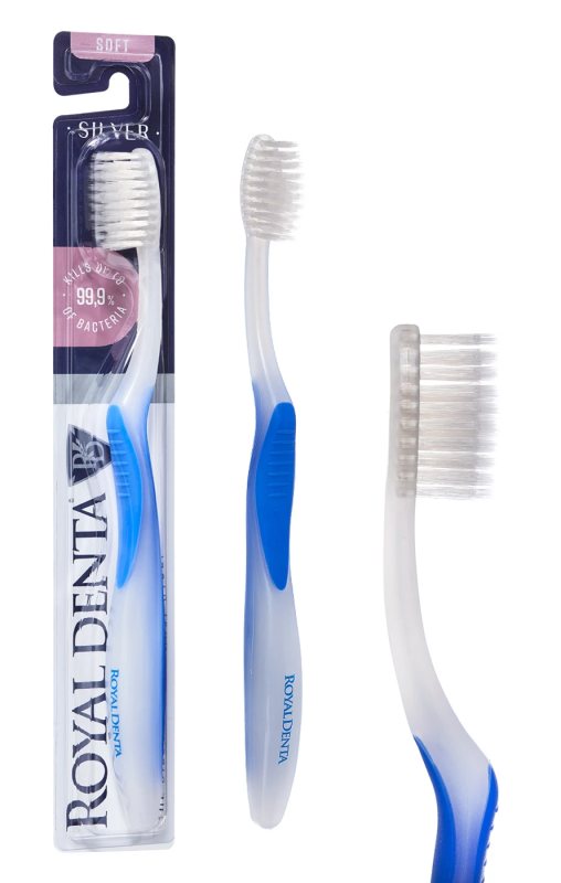 ROYAL DENTA minkštas dantų šepetukas SILVER SOFT CLASSIC, 1 vnt
