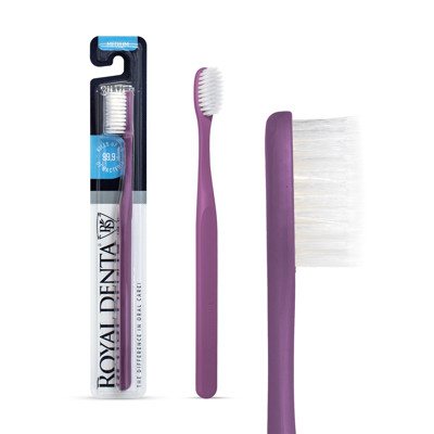 ROYAL DENTA SILVER MEDIUM, dantų šepetėlis, vidutinio minkštumo, 1 vnt