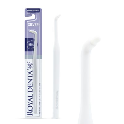 ROYAL DENTA, vieno danties šepetėlis su sidabru, 1 vnt