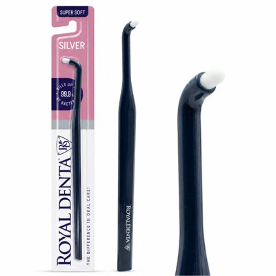 ROYAL DENTA, vieno danties šepetėlis su sidabru, labai minkštas