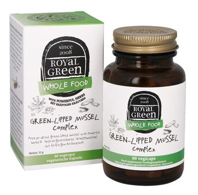 ROYAL GREEN GREEN - LIPPED MUSSEL, žaliųjų midijų kompleksas, 60 kapsulių