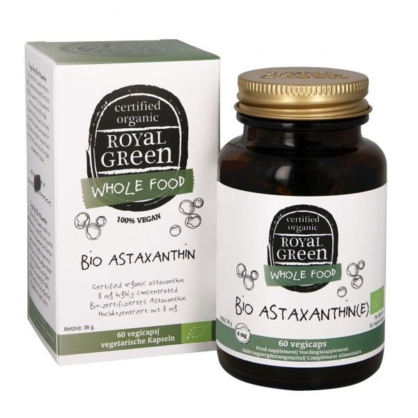 ROYAL GREEN maisto papildas ASTAKSANTINAS 8 mg, 60 kaps.