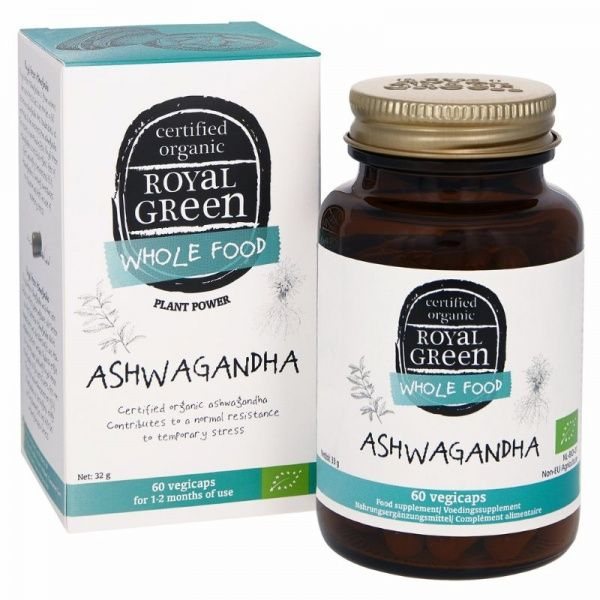 ROYAL GREEN maisto papildas BIO AŠVAGANDA 430 mg, 60 kaps.