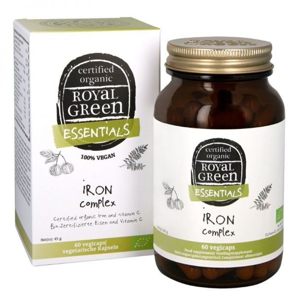 ROYAL GREEN maisto papildas BIO GELEŽIES KOMPLEKSAS, 60 kaps.