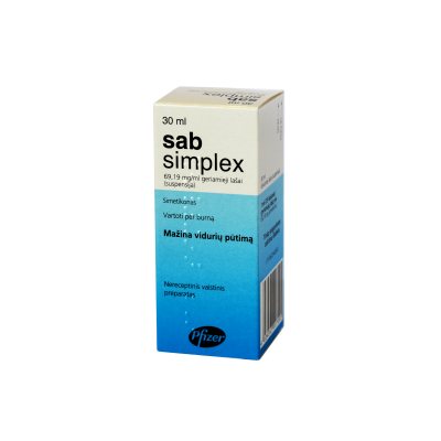 Sab Simplex 69,19 mg/ml geriamieji lašai, 30 ml