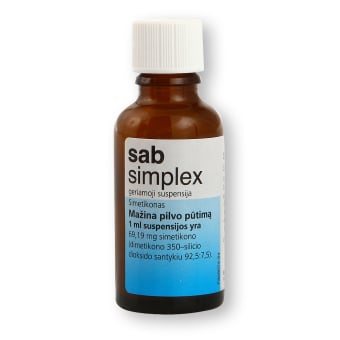 SAB SIMPLEX, su lašintuvu, geriamoji suspensija, N1, 30 ml