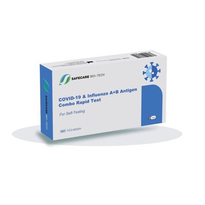 SAFECARE COVID-19 (SARS-CoV-2) IR GRIPO A/B GREITASIS ANTIGENO TESTAS (iš nosies landos), 1 vnt