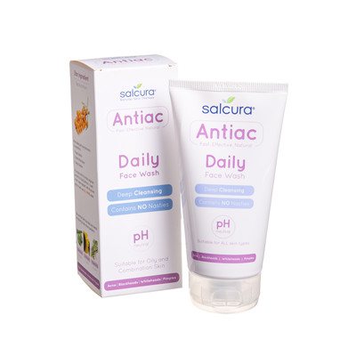 SALCURA ANTIAC DAILY FACE WASH, prausiklis mišriai, riebiai, į aknę linkusiai odai, 150 ml
