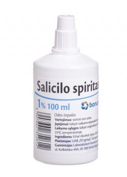 SALICILO spiritas 1% tirpalas, 100 ml