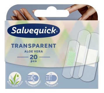 SALVEQUICK Aloe Vera Transparent pleistrai N20