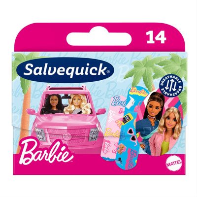 SALVEQUICK BARBIE, pleistrų rinkinys, 14 vnt
