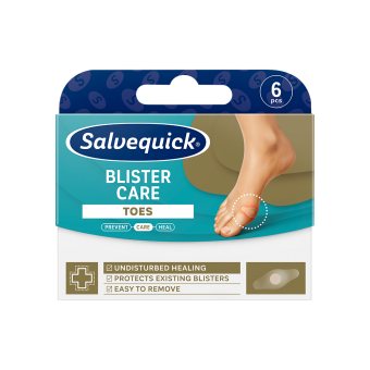 SALVEQUICK „Blister Care“ pūslių priežiūros pleistrai kojų pirštams, 6 vnt
