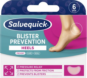 SALVEQUICK Blister Prevent Heel pūslių pleistrai N6