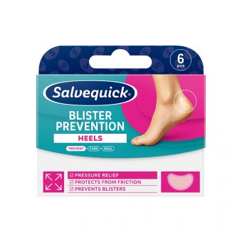 SALVEQUICK „Blister prevention“ pūslių prevencijos pleistrai kulnams, 6 vnt