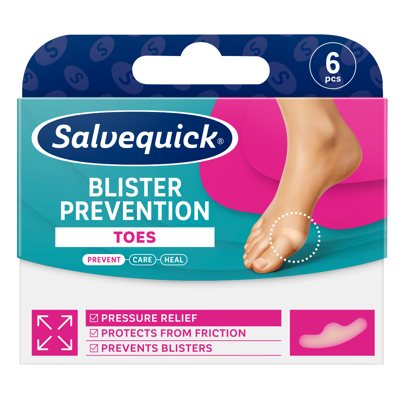 SALVEQUICK, Blister Prevention Toes, pleistrai, 6 vnt