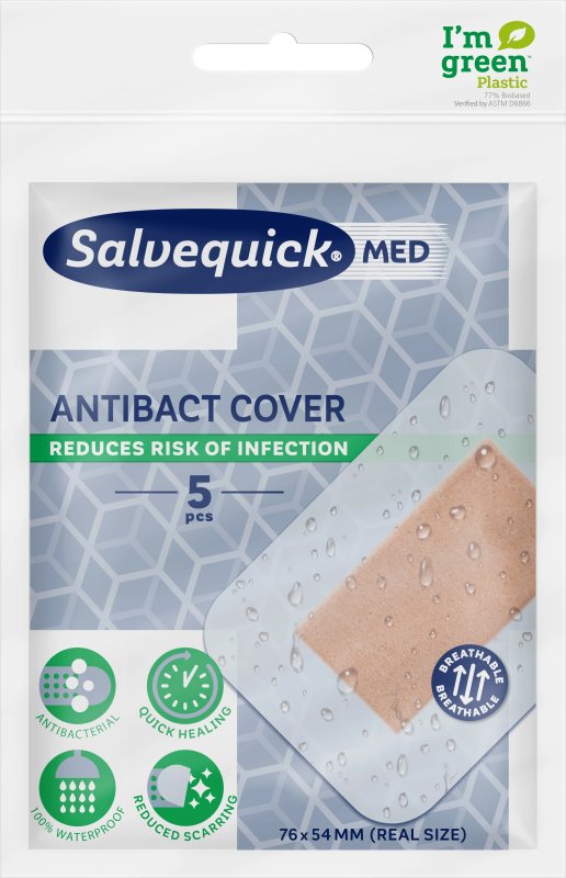 SALVEQUICK greito naudojimo tvarsčiai Antibact Cover N5, N5