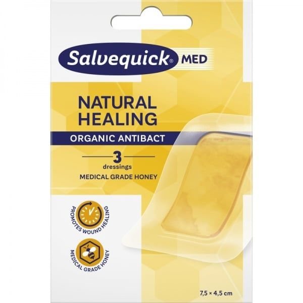 SALVEQUICK pleistrai NATURAL HEALING, 3 vnt