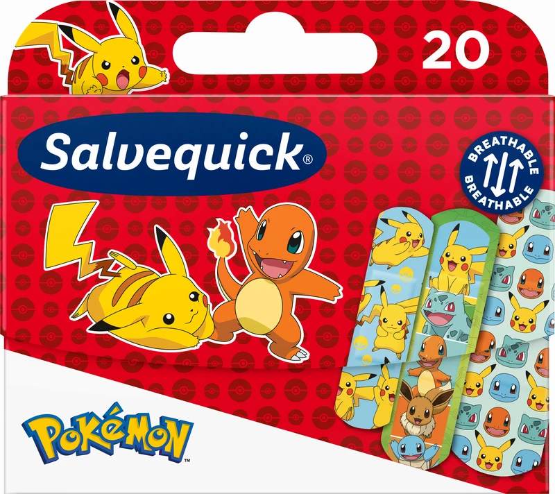 SALVEQUICK pleistrai vaikams Pokemon N20