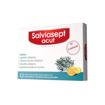 Salviasept acut pastilės be cukraus N12