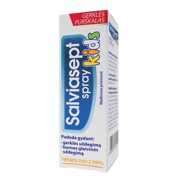 SALVIASEPT gerklės purškalas KIDS, 20 ml